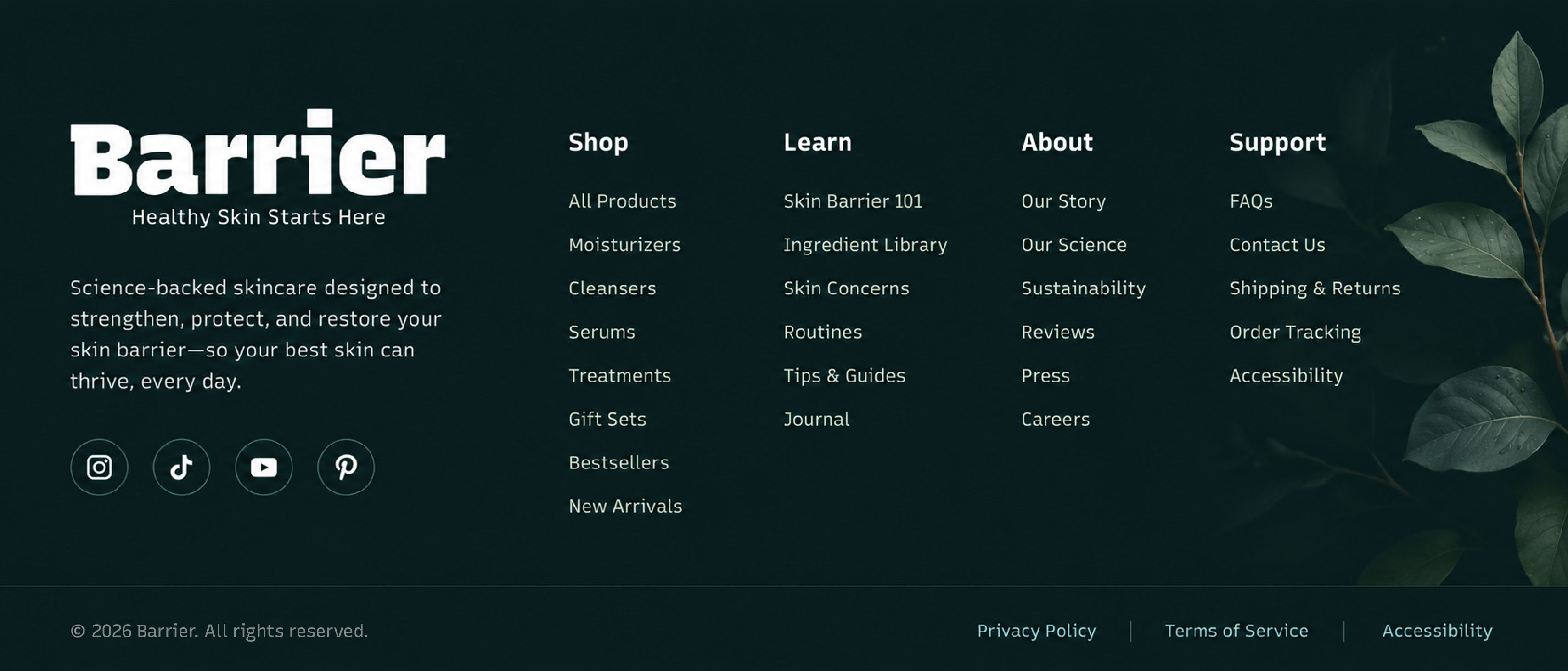 Omar Helal website design project - Barrier Skincare Website Concept gallery image 6