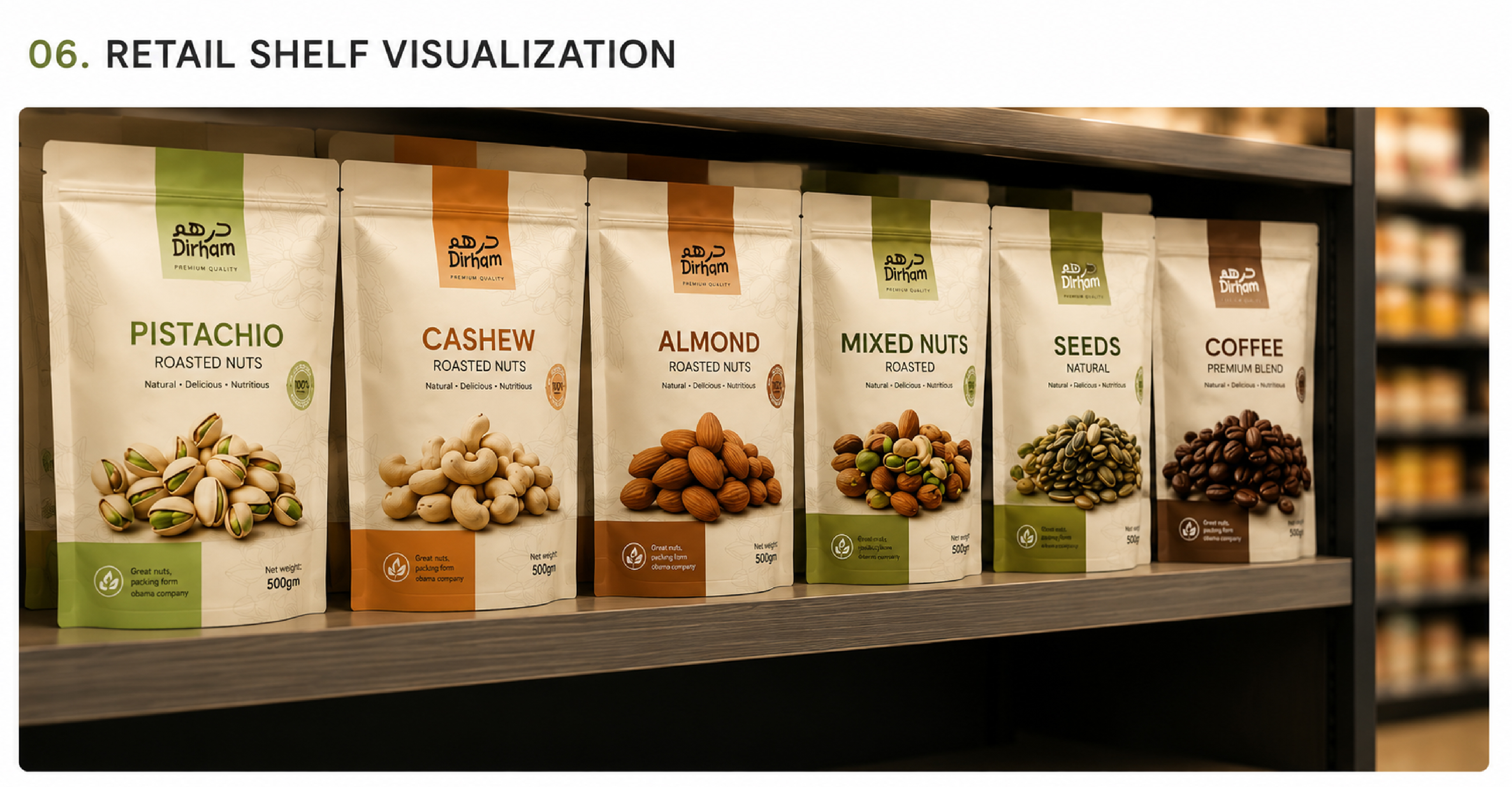 Omar Helal packaging design project - Dirham Premium Nuts Packaging gallery image 7
