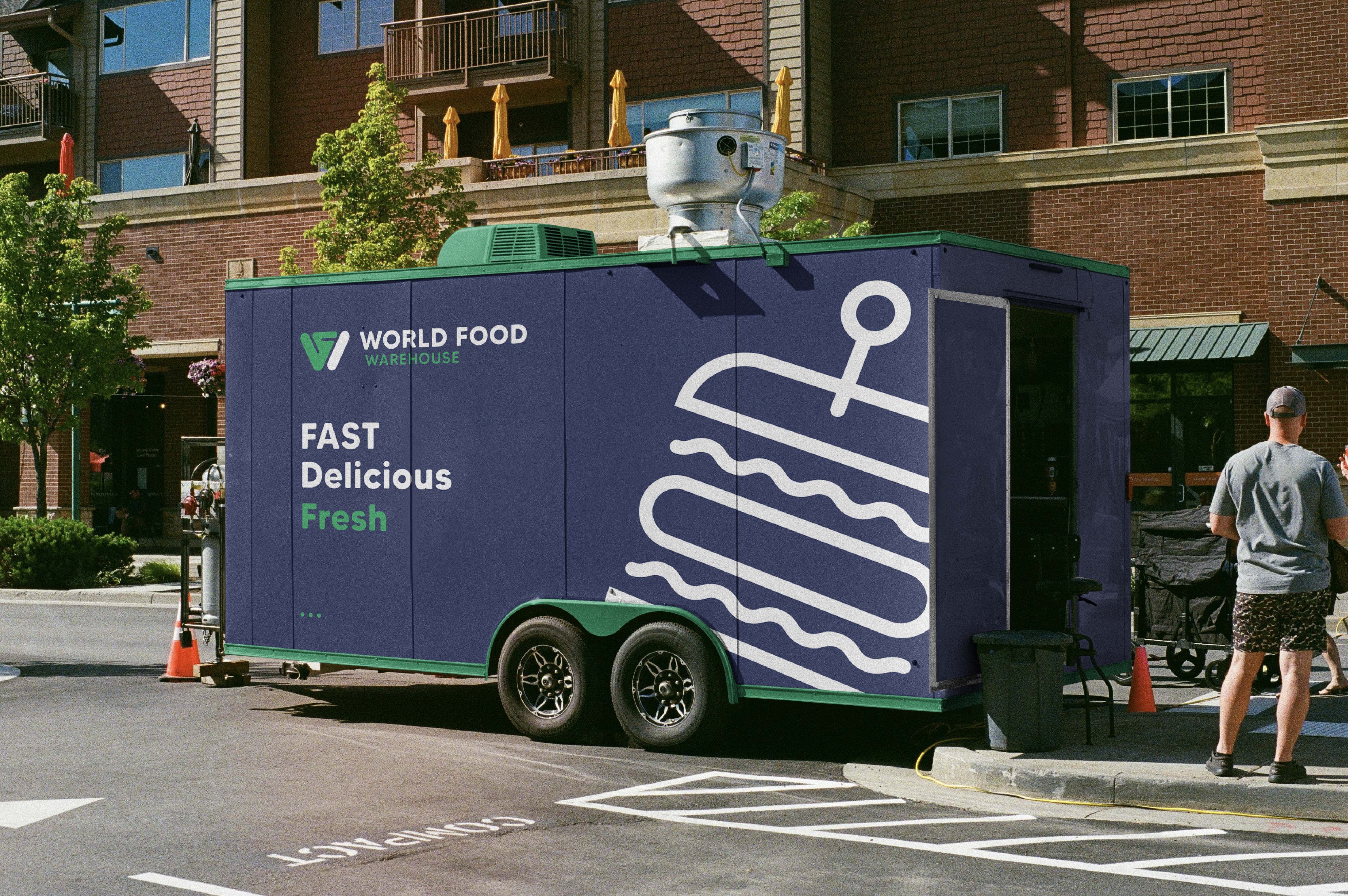 Omar Helal food retail brand identity project - World Food Warehouse Brand Identity gallery image 16